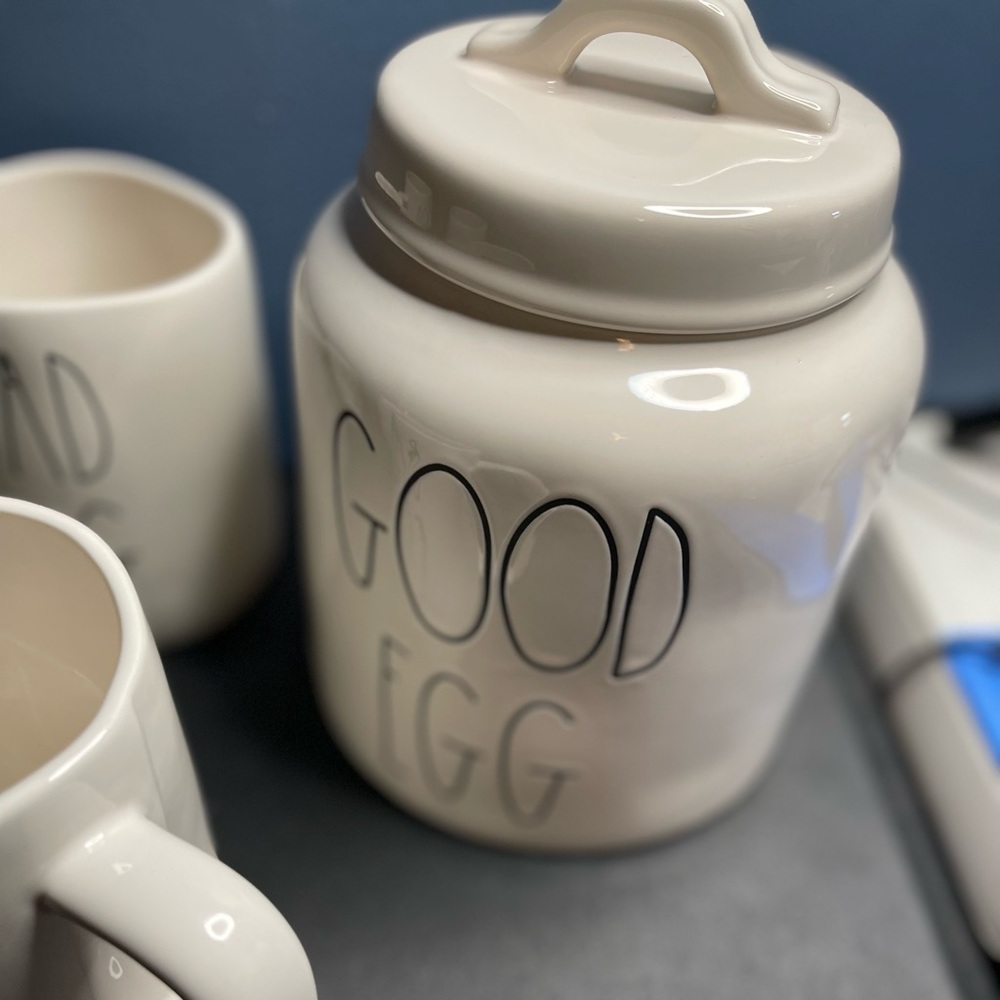Rae Dunn Good/Bad Egg Canister. Never used NWOT